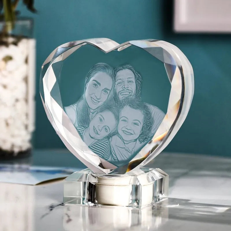 Heart Crystal Frame Personalized