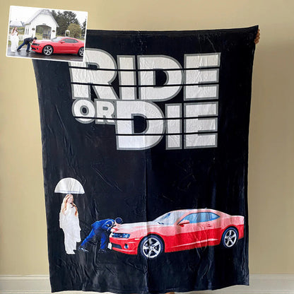 Personalized Photo Car Blanket