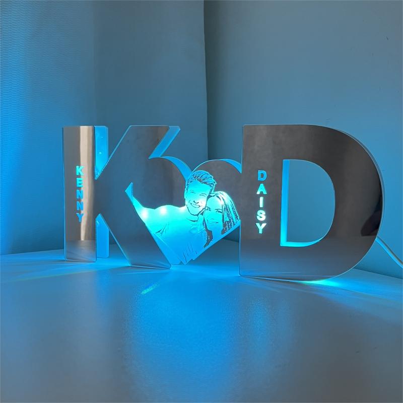 Couple LED Mirror Light Personalized