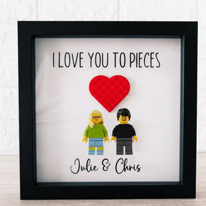 Couple Minifigure Frame Personalized