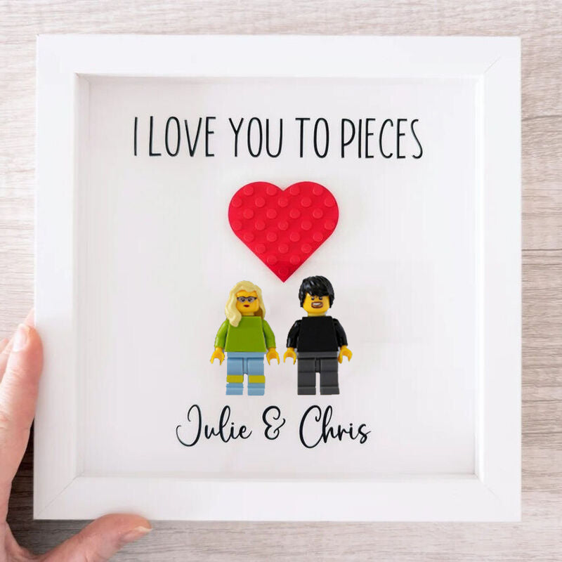 Couple Minifigure Frame Personalized