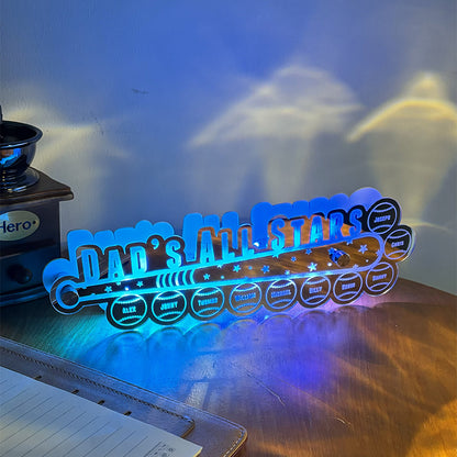 Baseball Glow Mirror Personalized