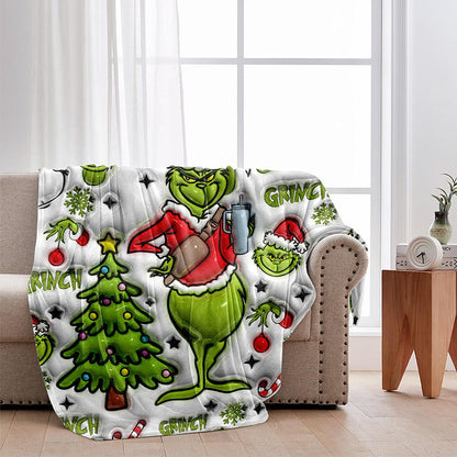 Personalized Name Blanket with Snowflake Pattern Funny Christmas Gift