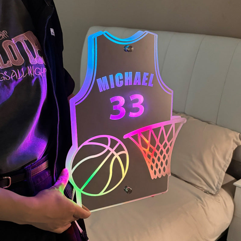 Basketball Glow Mirror Personalized