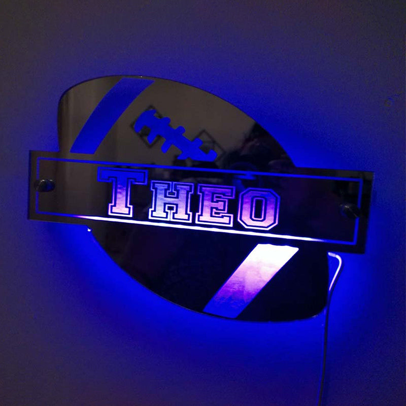 Rugby Glow Mirror Personalized